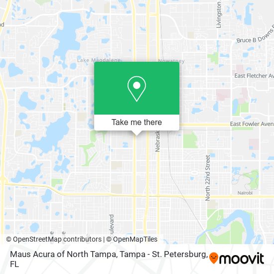 Maus Acura of North Tampa map