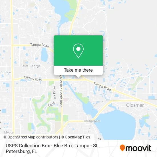 Mapa de USPS Collection Box - Blue Box