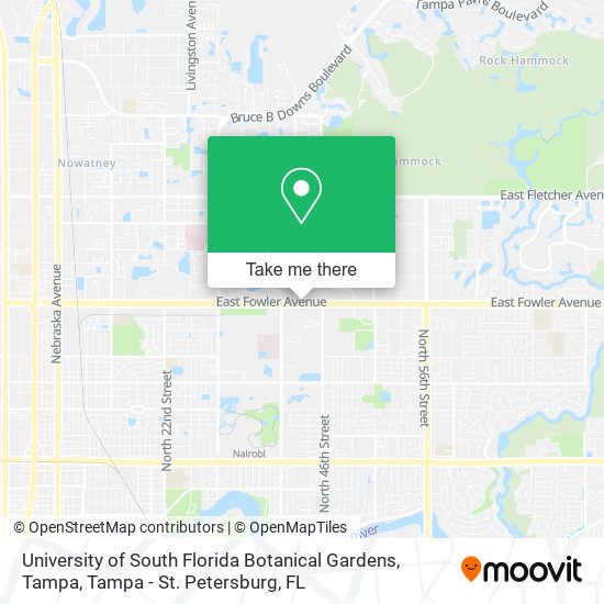 University of South Florida Botanical Gardens, Tampa map