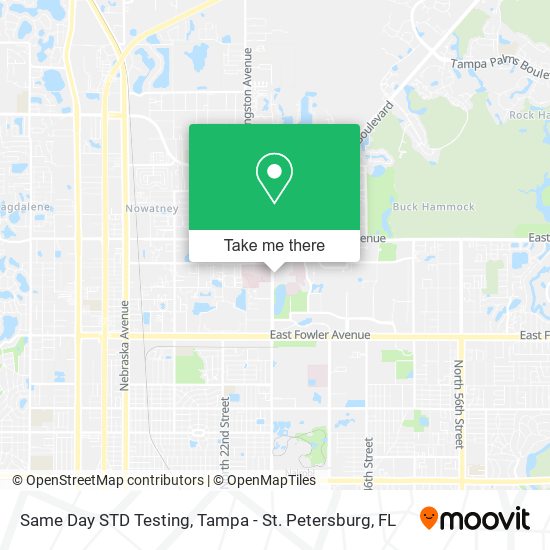 Same Day STD Testing map