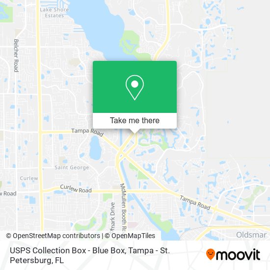USPS Collection Box - Blue Box map