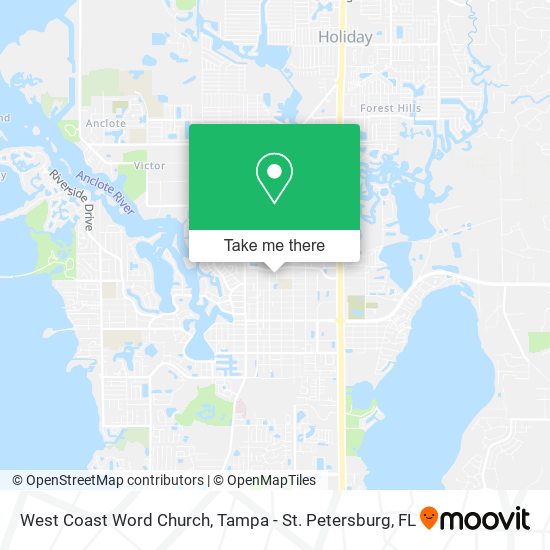 West Coast Word Church map