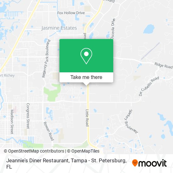 Jeannie's Diner Restaurant map