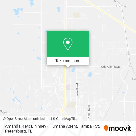 Mapa de Amanda R McElhinney - Humana Agent