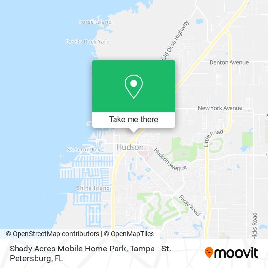 Mapa de Shady Acres Mobile Home Park