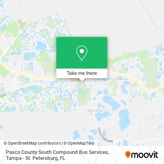 Pasco County South Compound Bus Services map