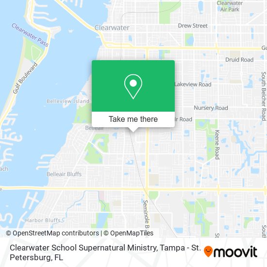 Clearwater School Supernatural Ministry map