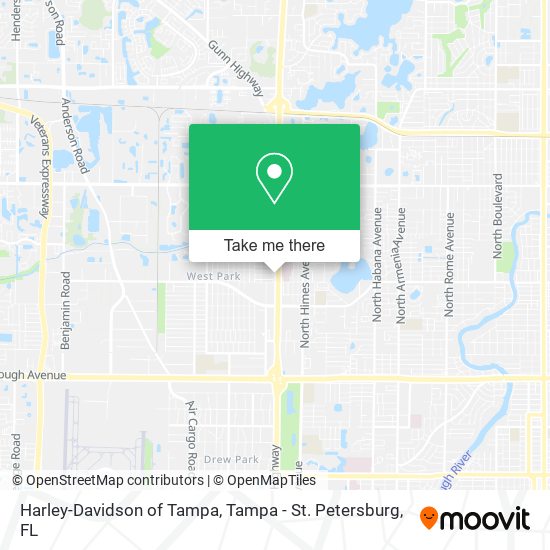 Harley-Davidson of Tampa map