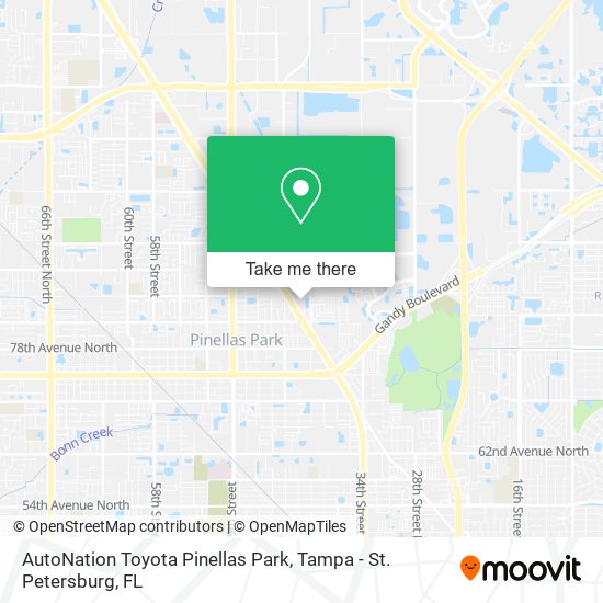 AutoNation Toyota Pinellas Park map