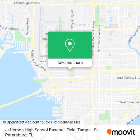 Jefferson High School Baseball Field map