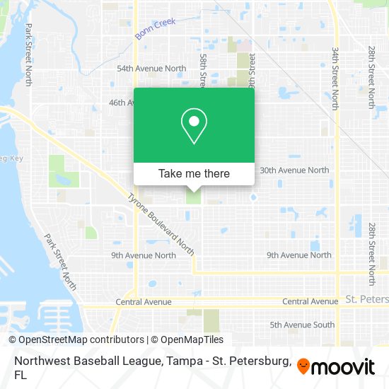 Northwest Baseball League map