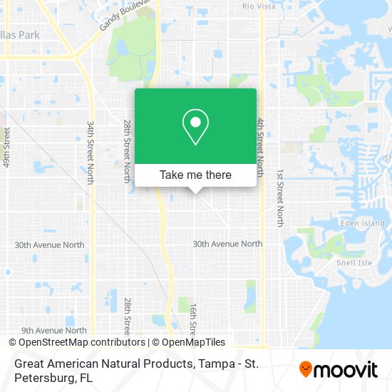 Great American Natural Products map
