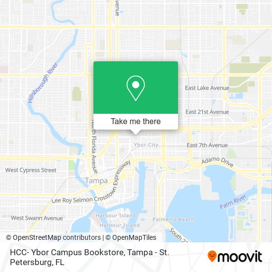 Mapa de HCC- Ybor Campus Bookstore