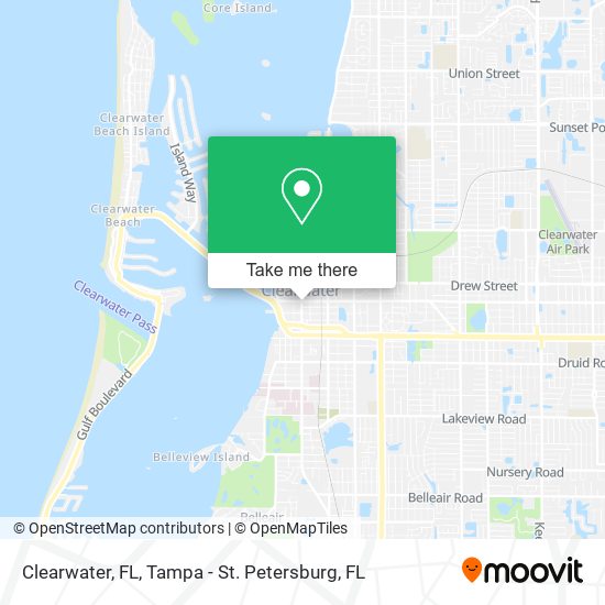 Clearwater, FL map