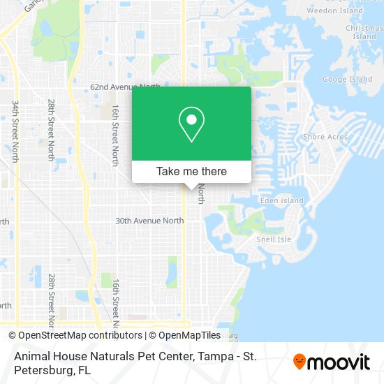 Mapa de Animal House Naturals Pet Center