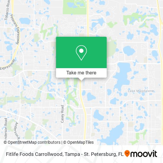 Fitlife Foods Carrollwood map