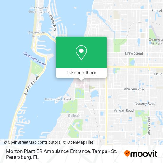 Morton Plant ER Ambulance Entrance map