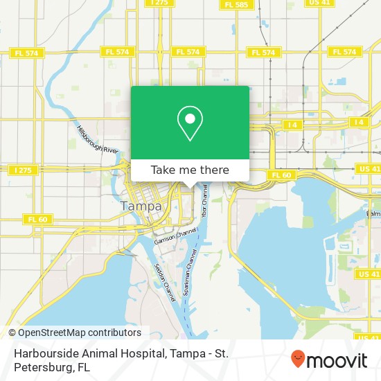 How to get to Harbourside Animal Hospital in Tampa by Bus?