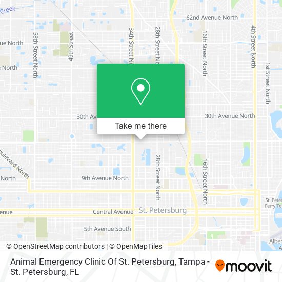 Mapa de Animal Emergency Clinic Of St. Petersburg