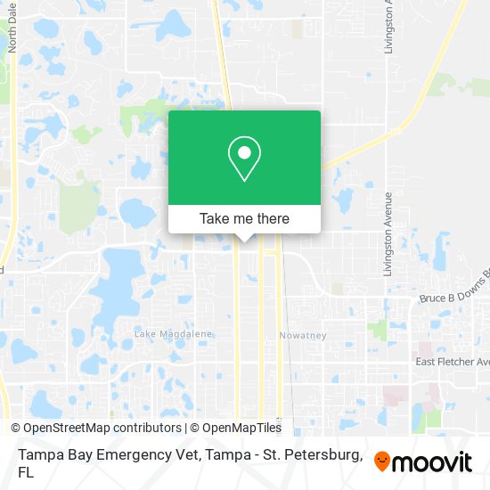 Mapa de Tampa Bay Emergency Vet