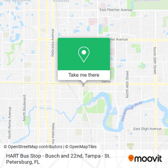 HART Bus Stop - Busch and 22nd map