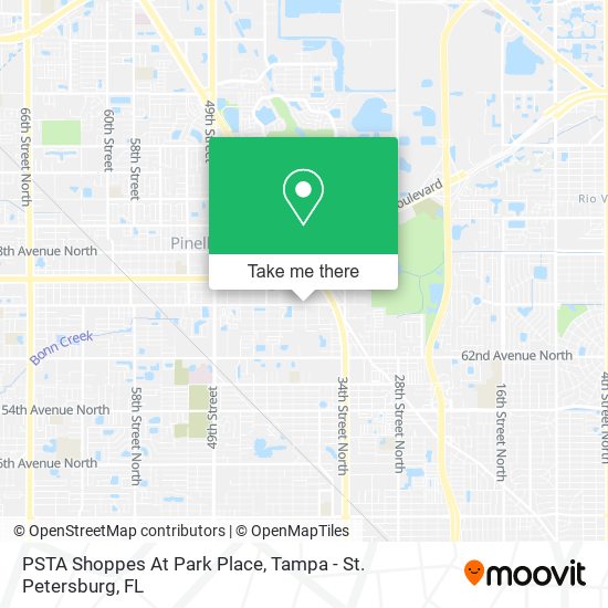 PSTA Shoppes At Park Place map