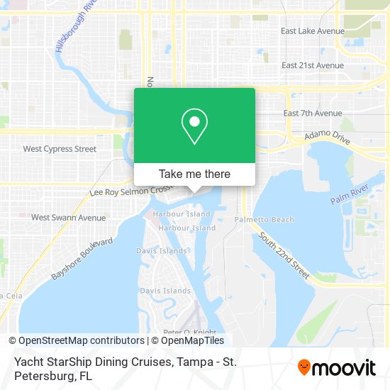 Mapa de Yacht StarShip Dining Cruises