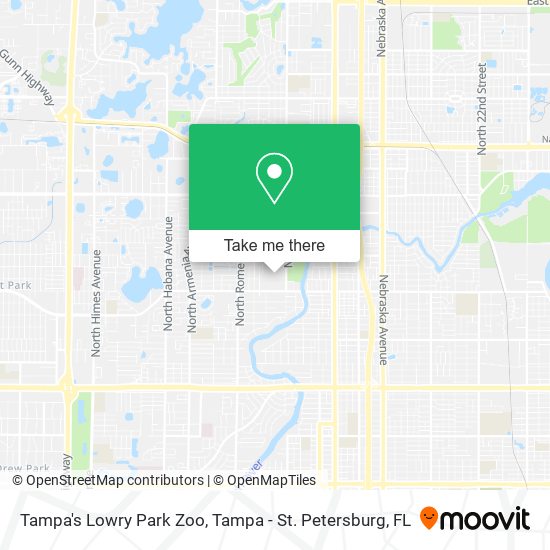 Tampa's Lowry Park Zoo map