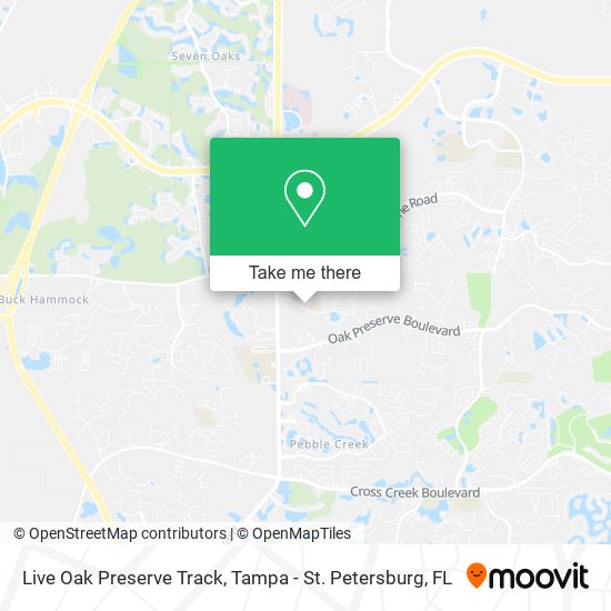 Mapa de Live Oak Preserve Track