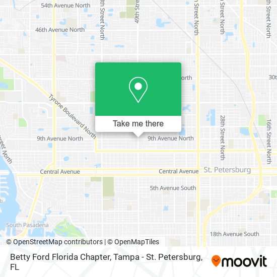 Mapa de Betty Ford Florida Chapter