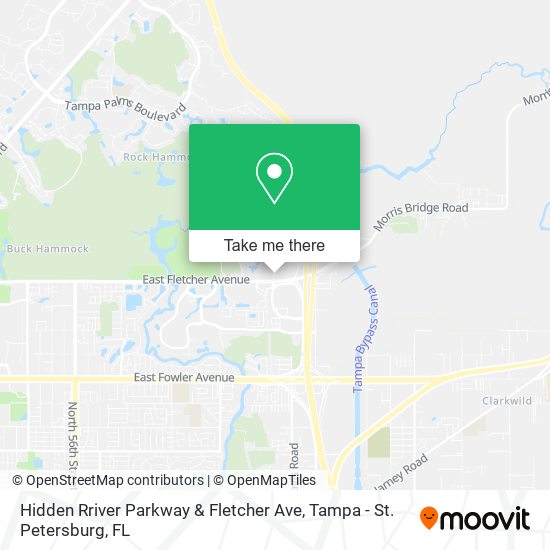 Mapa de Hidden Rriver Parkway & Fletcher Ave