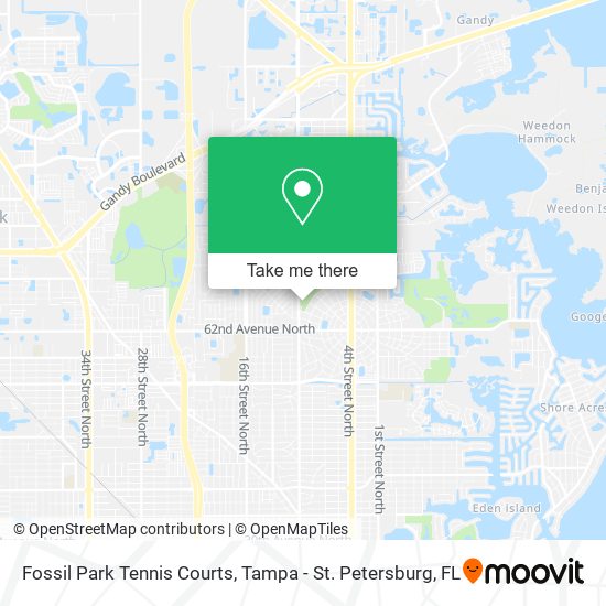 Fossil Park Tennis Courts map