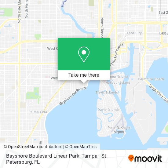 Bayshore Boulevard Linear Park map