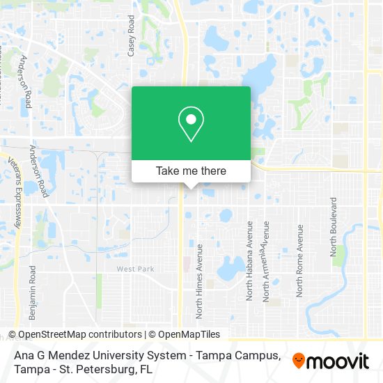 Mapa de Ana G Mendez University System - Tampa Campus