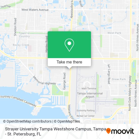 Mapa de Strayer University Tampa Westshore Campus