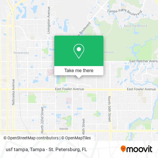 usf tampa map