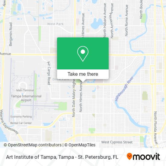 Mapa de Art Institute of Tampa