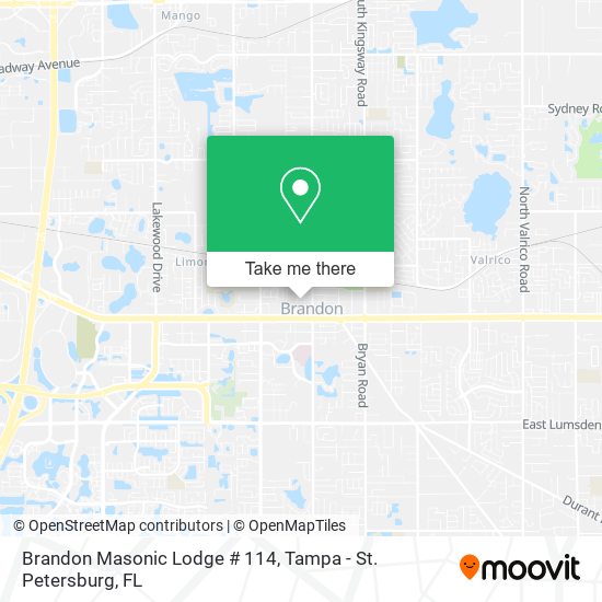 Brandon Masonic Lodge # 114 map