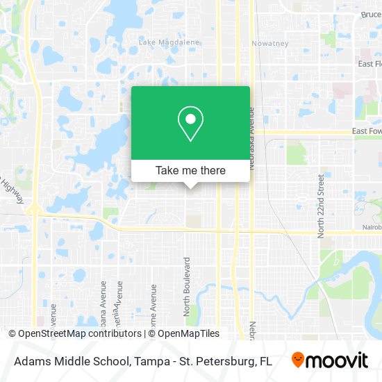 Mapa de Adams Middle School