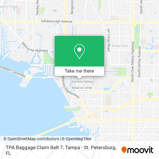 TPA Baggage Claim Belt 7 map