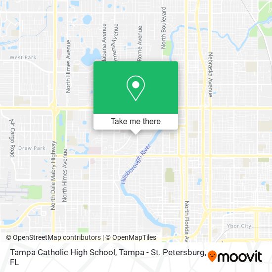 Mapa de Tampa Catholic High School