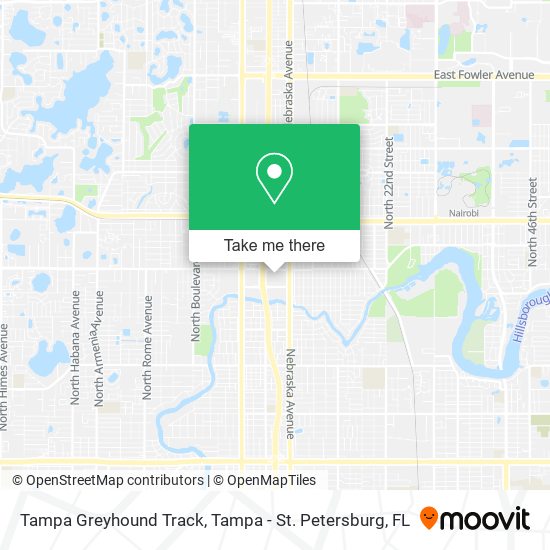 Tampa Greyhound Track map