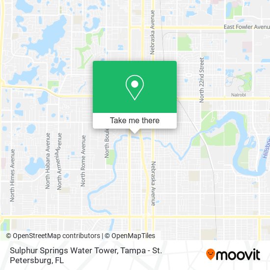 Sulphur Springs Water Tower map