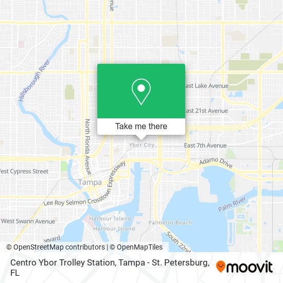 Mapa de Centro Ybor Trolley Station