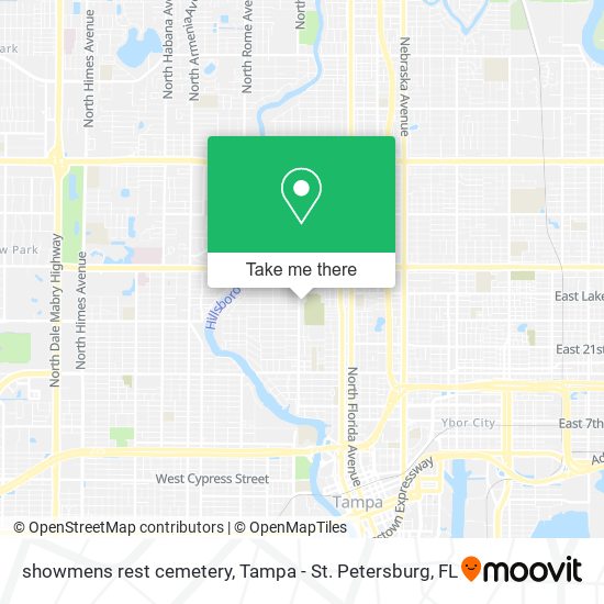 Mapa de showmens rest cemetery