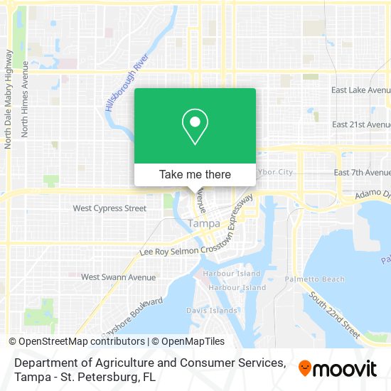 Department of Agriculture and Consumer Services map