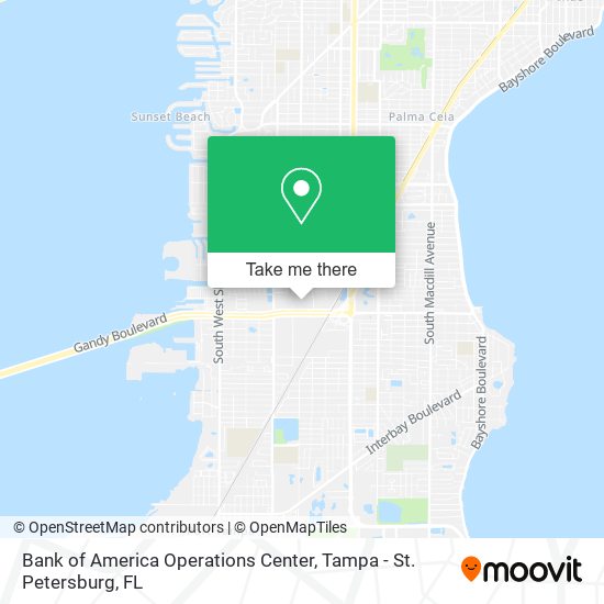 Bank of America Operations Center map