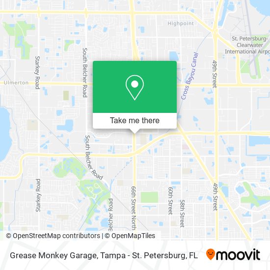 Mapa de Grease Monkey Garage
