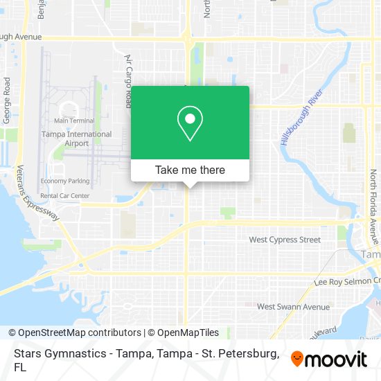 Mapa de Stars Gymnastics - Tampa