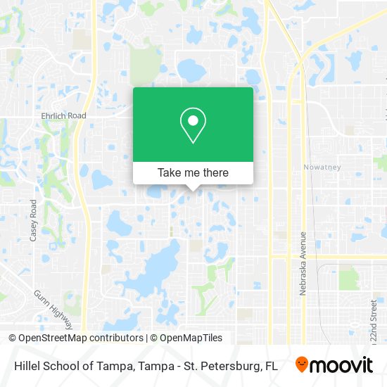 Hillel School of Tampa map